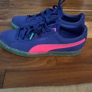 Sophia Webster x Puma blue suede sneakers